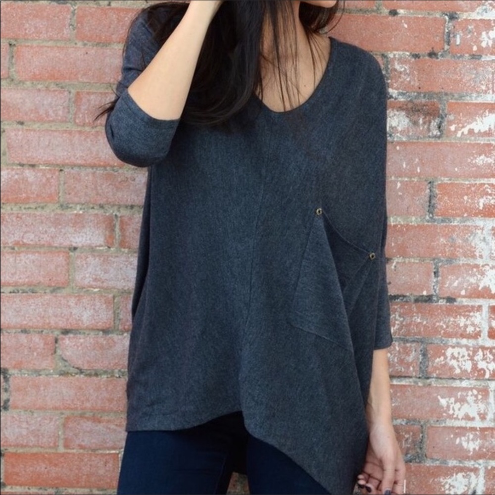 Wool Kerisma drapey navy cocoon sweater size M/L